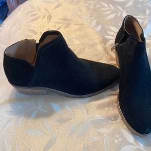 Size 9 Black Suede Lucky Brand Black Booties